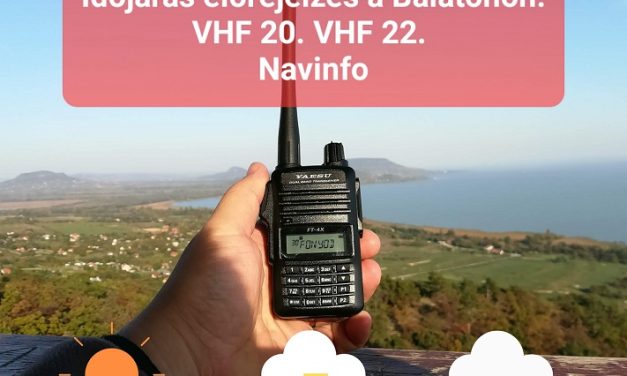 Időjárás előrejelzés a Balatonon VHF20. VHF22.