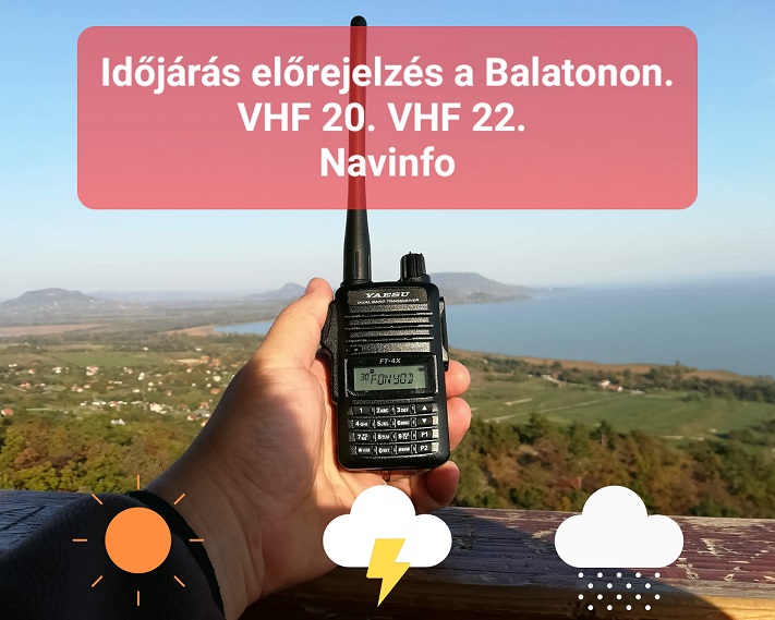 Időjárás előrejelzés a Balatonon VHF20. VHF22.